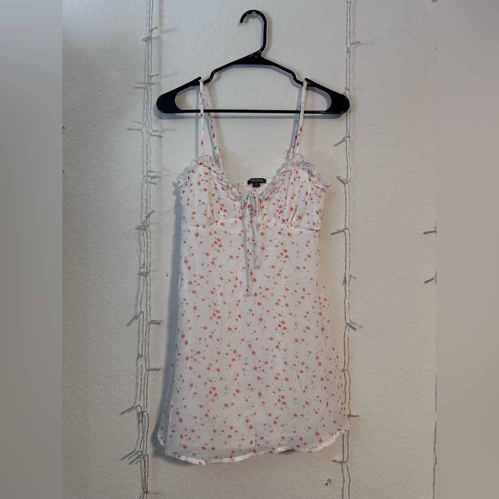 Wild Fable White and Pink Floral Mini Dress